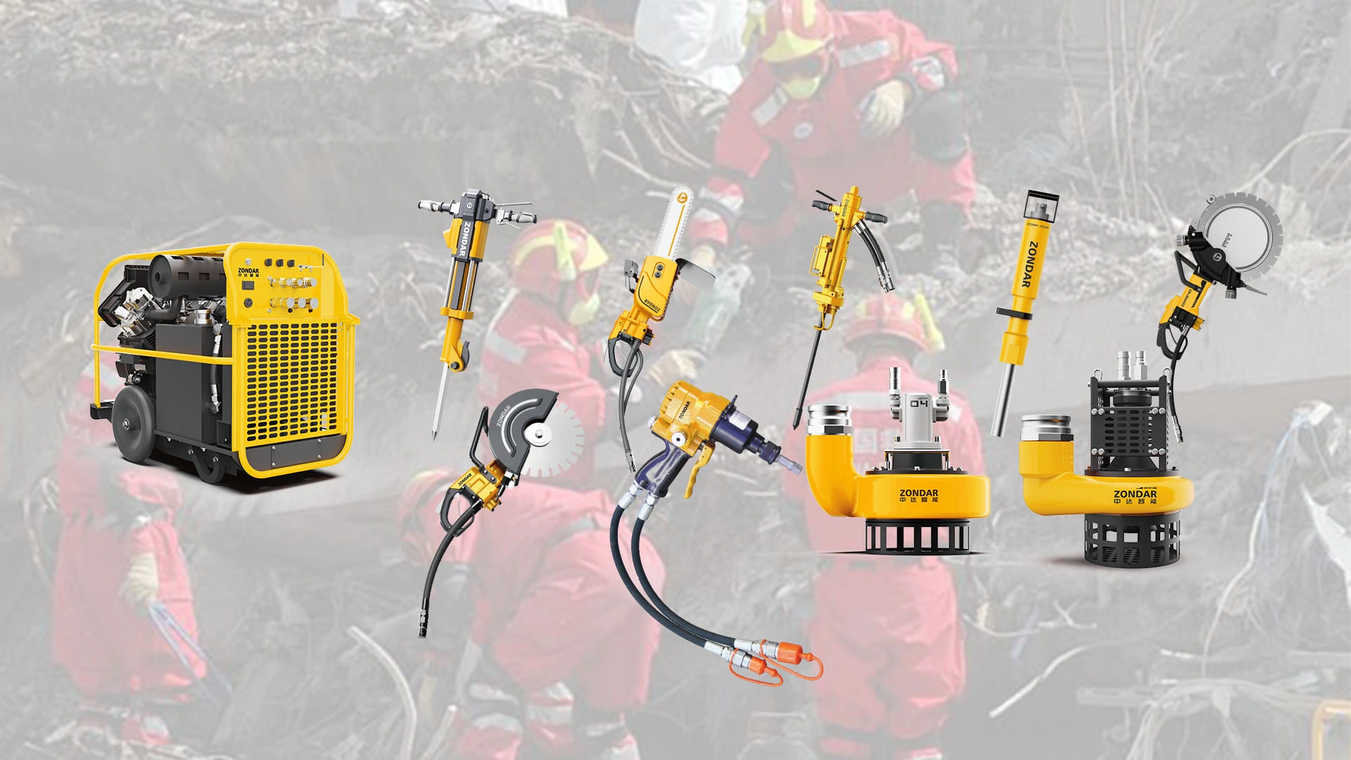 ZONDAR water-cooled diesel hydraulic power unit